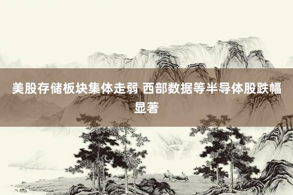 美股存储板块集体走弱 西部数据等半导体股跌幅显著